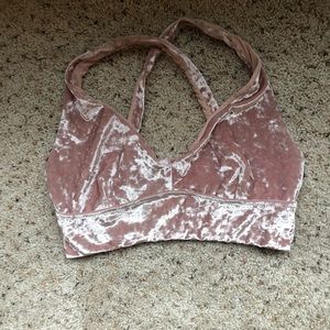 crushed velvet bralette